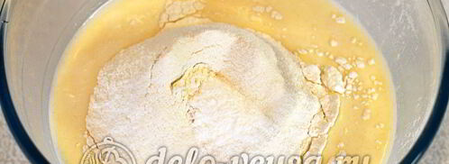 сырные блины с зеленью. Шаг 2