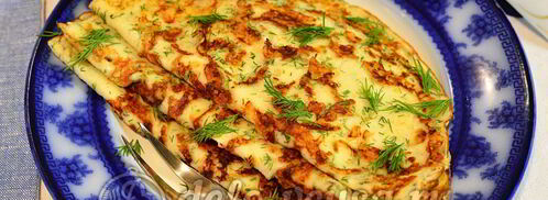 сырные блины с зеленью. Шаг 6