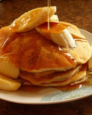 Тонкие банановые панкейки без масла