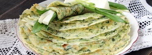 тонкие блины с черемшой. Шаг 9