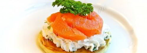 закусочные блинчики с подкопченным лососем. Шаг 8