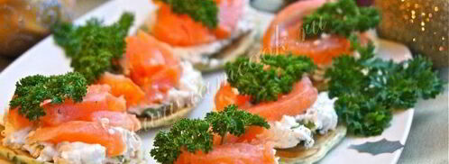 закусочные блинчики с подкопченным лососем. Шаг 9