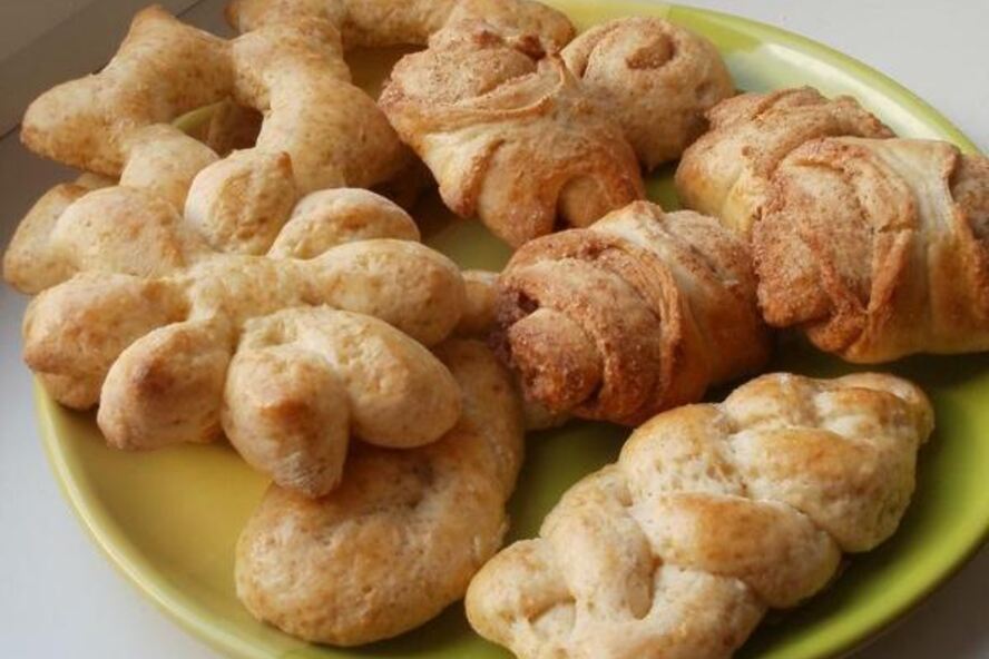 Рецепт булочек из творожного теста