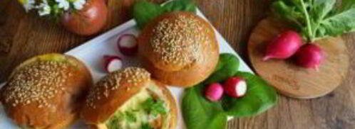 горячие булочки с яйцом и сыром. Шаг 7