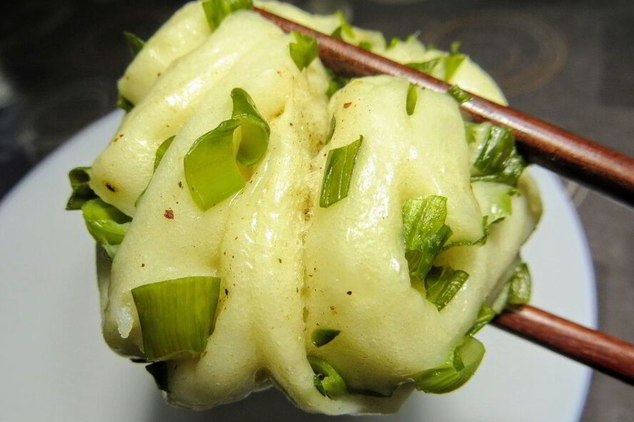 Рецепт китайских паровых булочек с зеленым луком