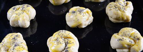 сладкие булочки из дрожжевого теста. Шаг 12