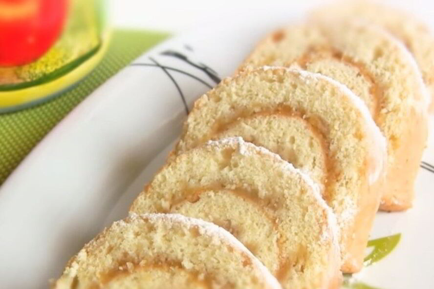 Рецепт быстрого яблочного рулета