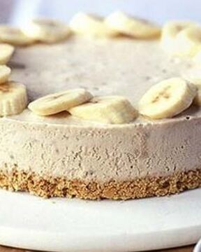 Чизкейк банановый с творогом без выпечки