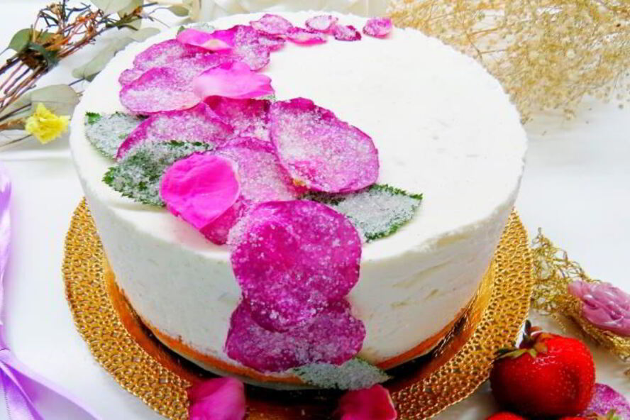 Рецепт чизкейка клубничная роза