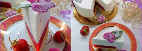 чизкейк клубничная роза. Шаг 9