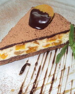 Чизкейк с белым шоколадом, курагой и ромом