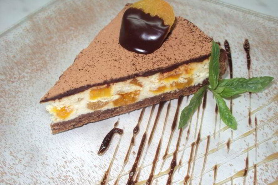 Рецепт чизкейка с белым шоколадом, курагой и ромом