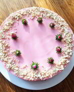 Чизкейк с ежевикой