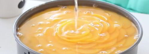 чизкейк с персиками. Шаг 8