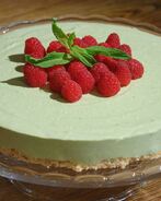 Кокосовый чизкейк на зеленом чае