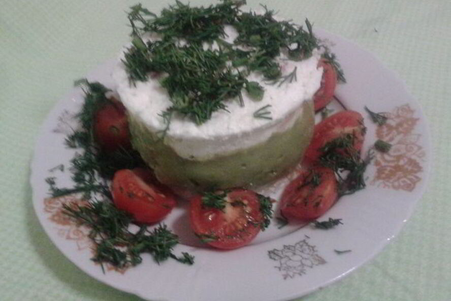 Рецепт ложного чизкейка с авокадо и лососем