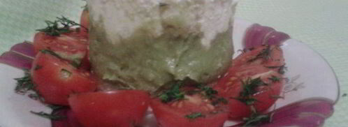 ложный чизкейк с авокадо и лососем. Шаг 9