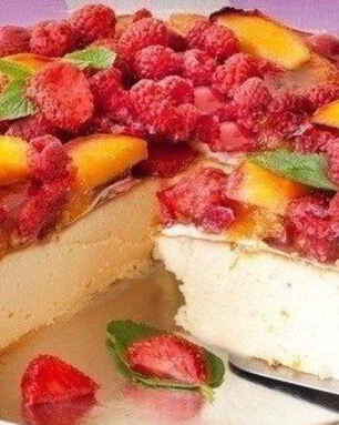 Творожный чизкейк с фруктовым желе