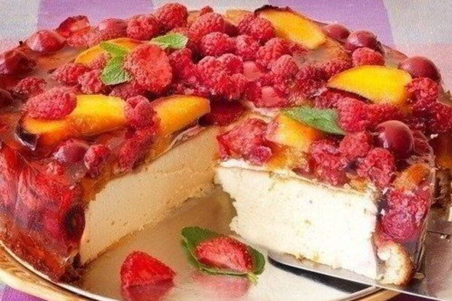 Рецепт творожного чизкейка с фруктовым желе