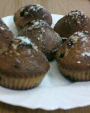 Кексы кофейные с вишней