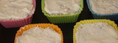 кексы удивительные с творогом, курицей и яблоком. Шаг 5