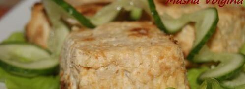 кексы удивительные с творогом, курицей и яблоком. Шаг 6