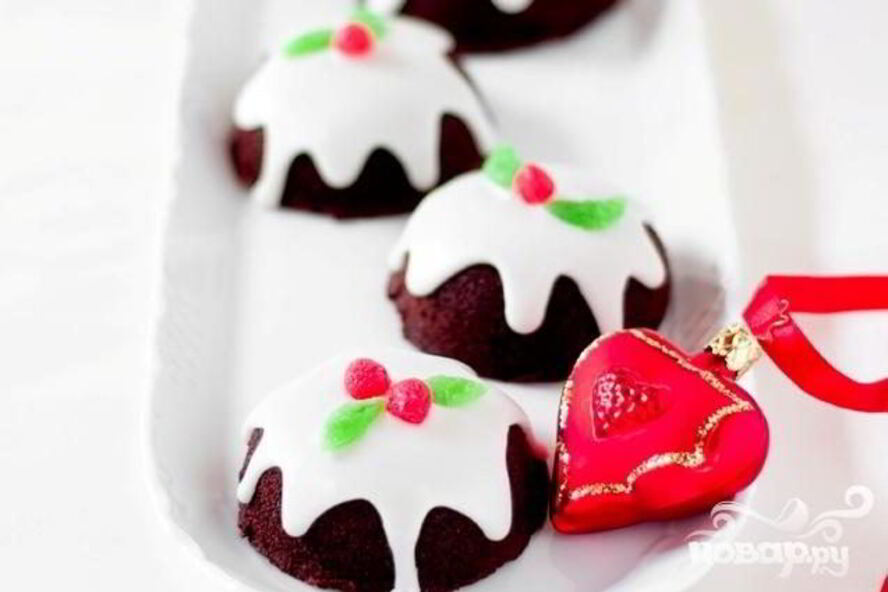 Рецепт новогодних шоколадных капкейков