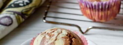 шоколадно-лимонные мраморные кексы. Шаг 10