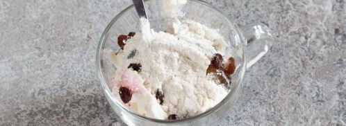 творожный кекс в микроволновке. Шаг 3