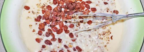 воздушный кекс на кефире с изюмом. Шаг 8