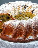 Зеленый творожный кекс