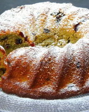 Зеленый творожный кекс