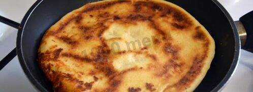 хачапури с творогом и сыром на сковороде. Шаг 10