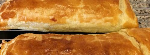 слоеный хачапури с ветчиной. Шаг 5