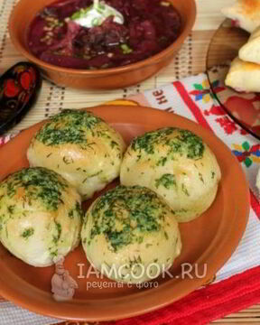 Пампушки с чесноком к борщу