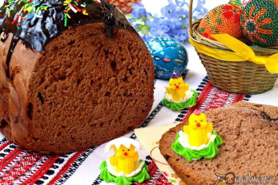 Рецепт шоколадного сладкого хлеба в хлебопечке