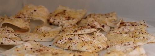 чипсы из лаваша со сметаной и сыром. Шаг 4