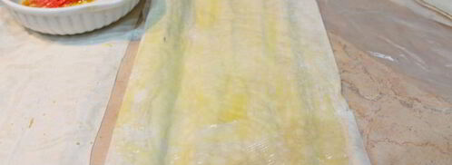 конвертики из лаваша с творогом. Шаг 3