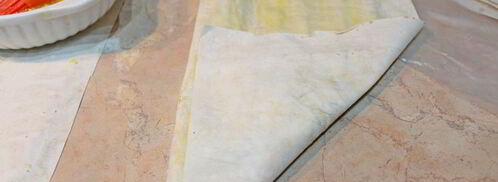 конвертики из лаваша с творогом. Шаг 5