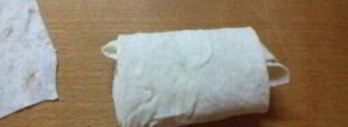 конвертики с творогом из лаваша. Шаг 4