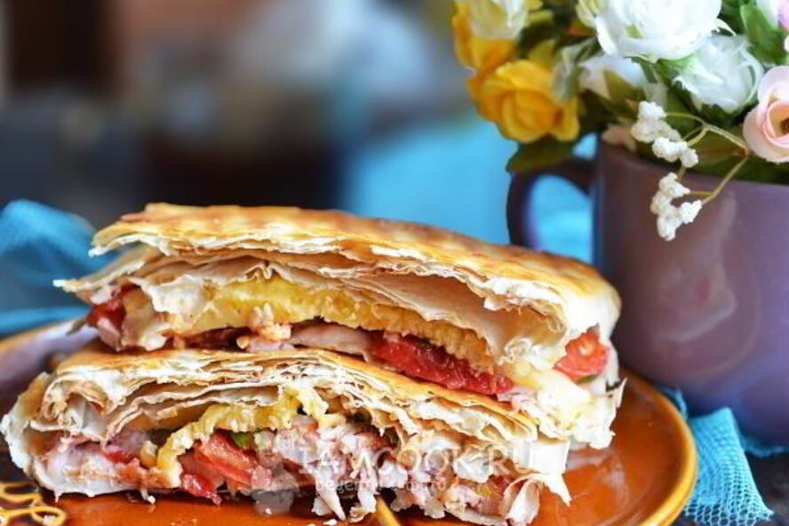 Рецепт копченых куриных окорочка в лаваше