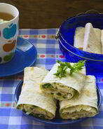 Лаваш с брынзой и зеленью