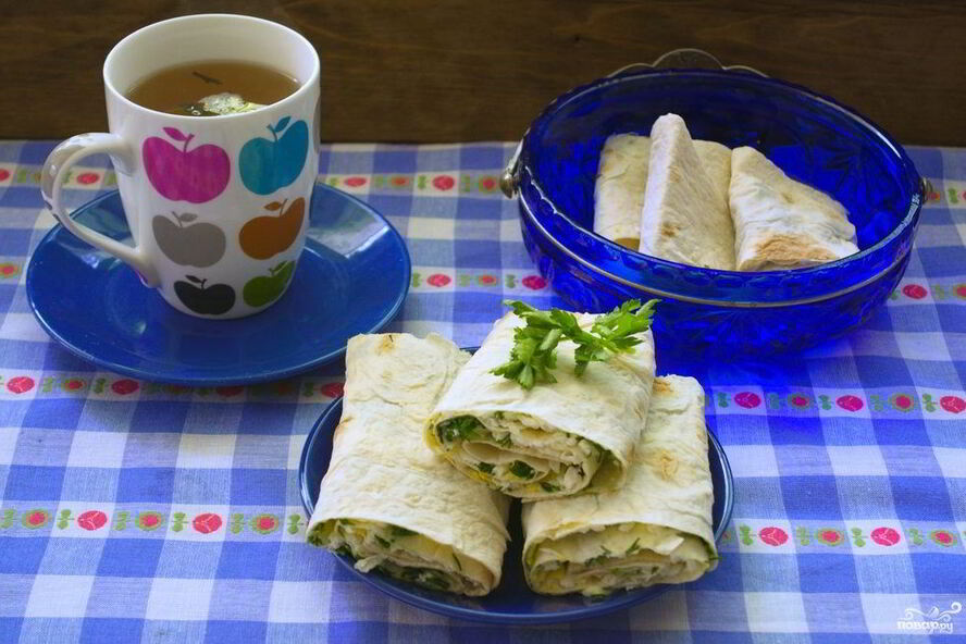 Рецепт лаваша с брынзой и зеленью