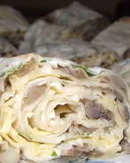 Лаваш с грибами и сыром