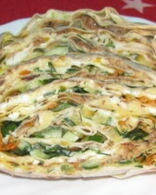 Лаваш с консервой