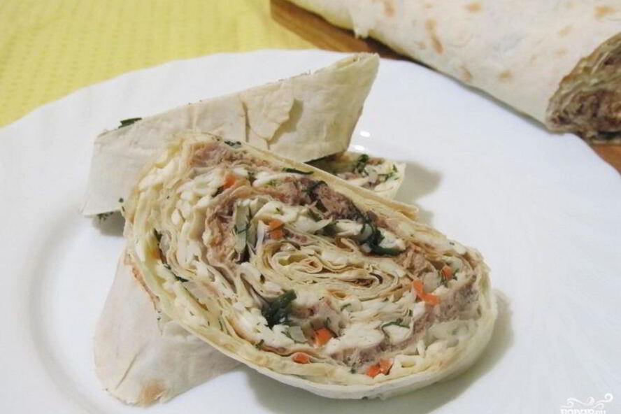 Рецепт лаваша с сардиной