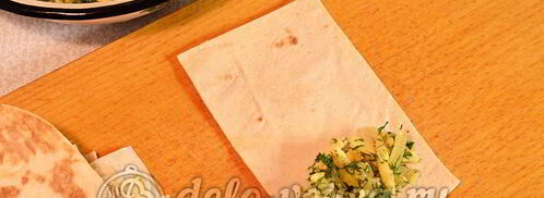 лаваш с сыром и луком. Шаг 8