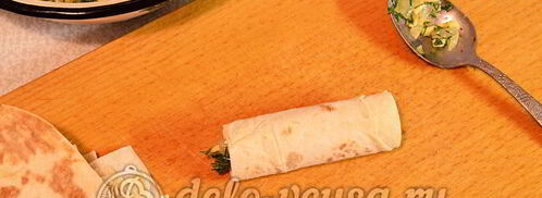 лаваш с сыром и луком. Шаг 9