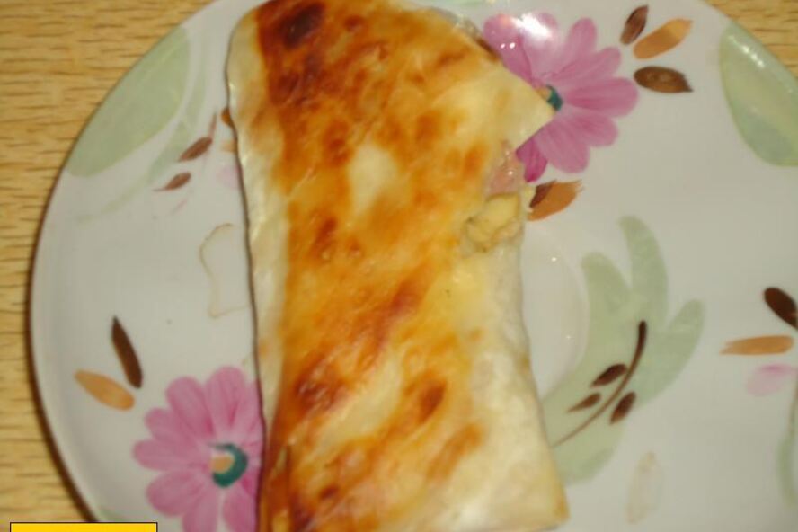 Рецепт лаваша с ветчиной и сыром