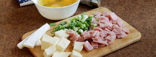 лаваш с ветчиной и яйцом. Шаг 4